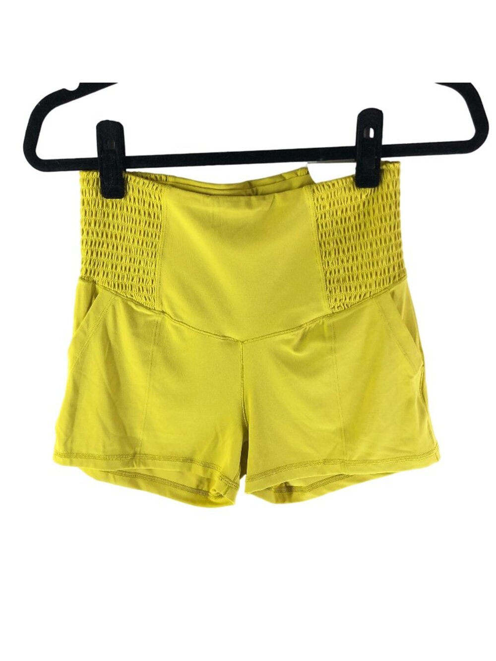 Offline By Aerie Real Me Shortie High-Rise Womens Shorts Yellow Size L